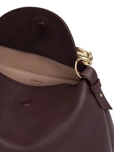 Erdem Midi Bloom Tulip-handle Leather Tote Bag