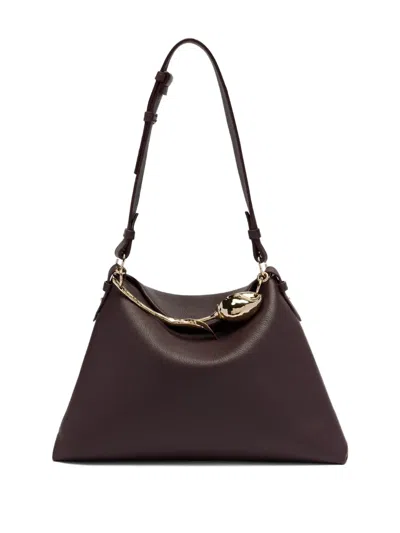 Erdem Midi Bloom Tulip-handle Leather Tote Bag