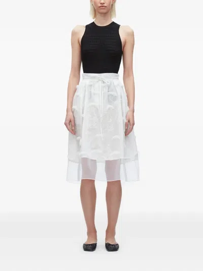 3.1 Phillip Lim Embroidered Skirt In White