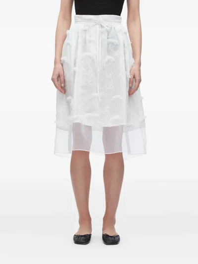 3.1 Phillip Lim Embroidered Skirt In White