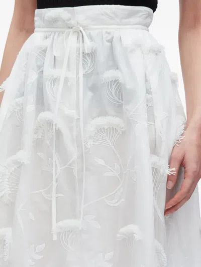 3.1 Phillip Lim Embroidered Skirt In White