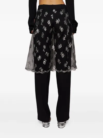 Christopher Esber Floral-lace Trousers In Black