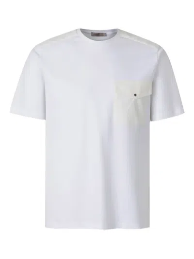 Herno Pocket-detail Shoulder-panel T-shirt In White