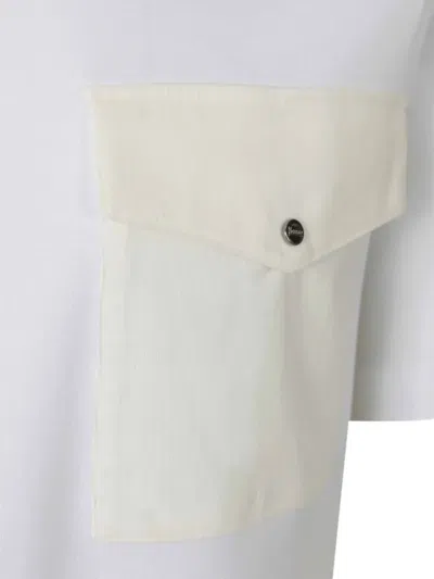 Herno Pocket-detail Shoulder-panel T-shirt In White