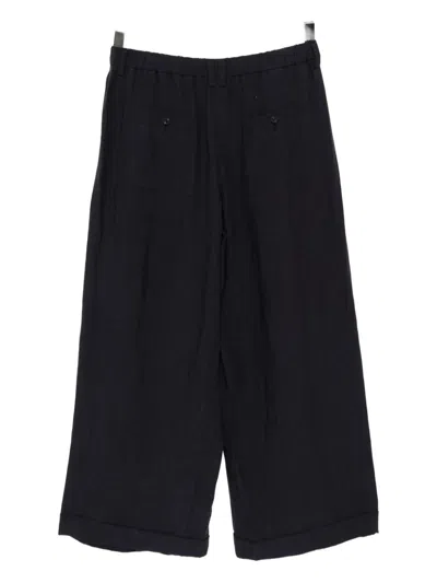 Ziggy Chen Linen Trousers In Black