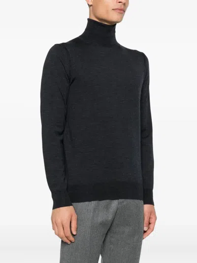 Paolo Pecora Turtleneck Wool Sweater In Black