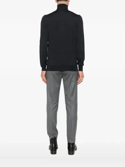Paolo Pecora Turtleneck Wool Sweater In Black
