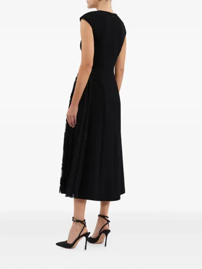 Rebecca Vallance Milena Lace Midi Dress In Black