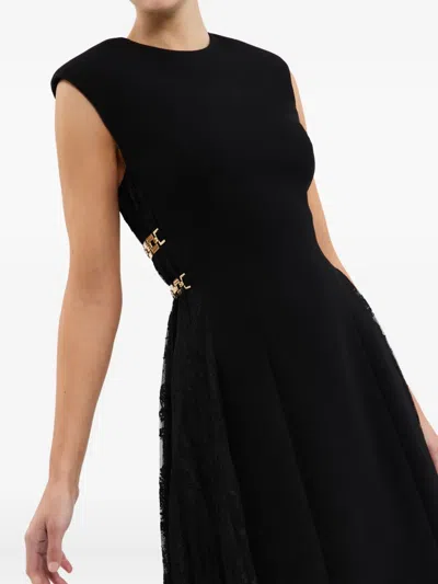 Rebecca Vallance Milena Lace Midi Dress In Black