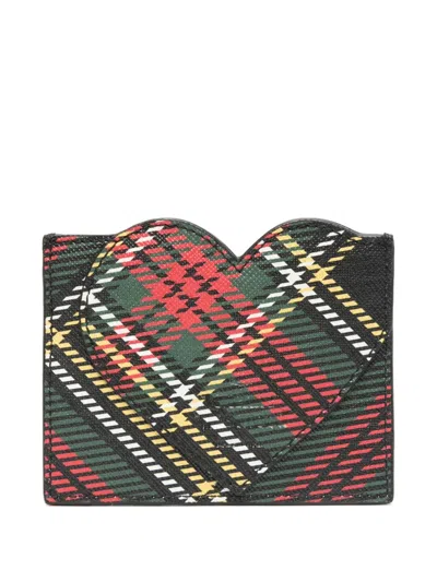 Vivienne Westwood Heart-shaped Plaid Cardholder