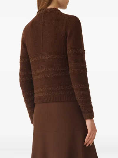 Fabiana Filippi Button-detail Cardigan In Brown