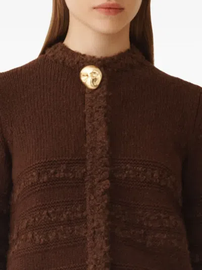 Fabiana Filippi Button-detail Cardigan In Brown