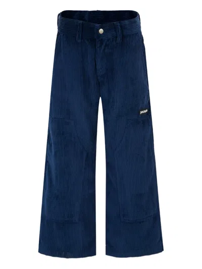 Palm Angels Corduroy Trousers In Blue