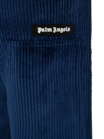 Palm Angels Corduroy Trousers In Blue