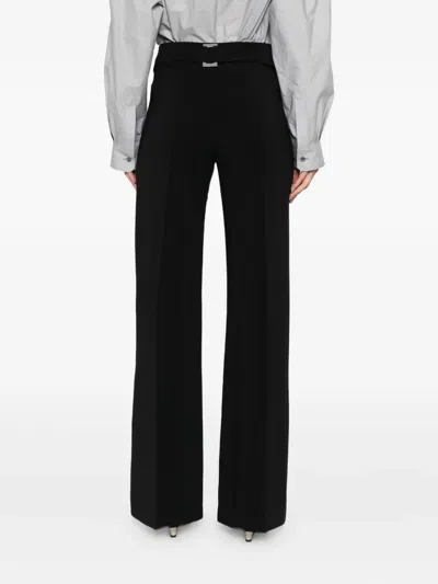 Patrizia Pepe Wide-leg High Waist Pants In Black