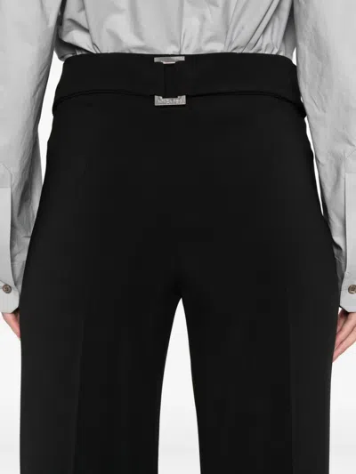 Patrizia Pepe Wide-leg High Waist Pants In Black