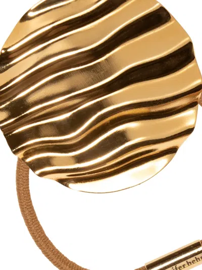 Jennifer Behr Rio Scrunchie In Gold