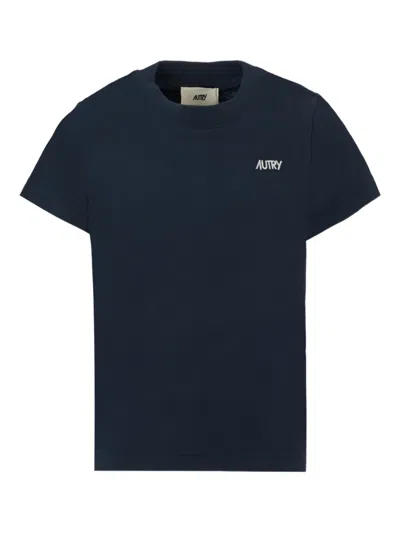 Autry Short-sleeved Crew-neck T-shirt In Blue