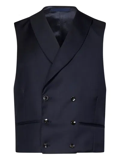 Franzese Collection Franzese Napoli Stefano De Martino Model Gilet In Blue