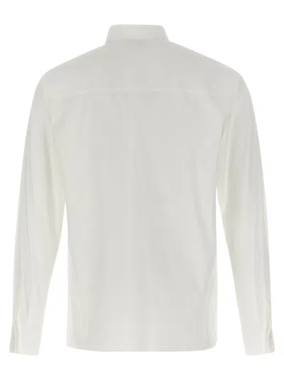 Ferragamo Tailored Stretch Cotton Poplin Shirt In White