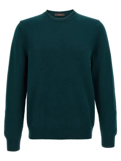 Zanone Slim Fit Virgin Wool Crewneck Sweater In Green