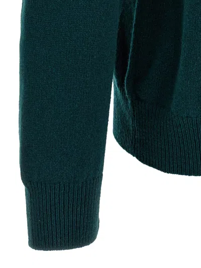 Zanone Slim Fit Virgin Wool Crewneck Sweater In Green