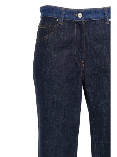 Fendi Two-tone Cotton Denim Jeans