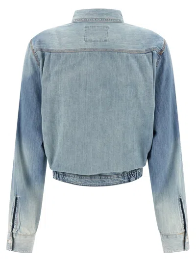 R13 Wrap Around Shirt In Blue