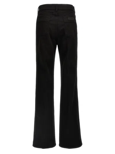 Tom Ford Black Stretch Twill Denim Wide Flare Jeans In Black