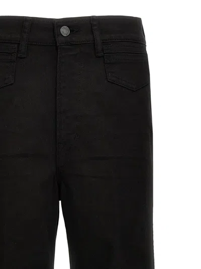 Tom Ford Black Stretch Twill Denim Wide Flare Jeans In Black
