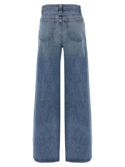 Khaite Sowen Rigid Mid-rise Wide-leg Jeans In Blue