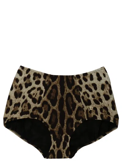 Dolce & Gabbana High-waisted Animal Print Briefs
