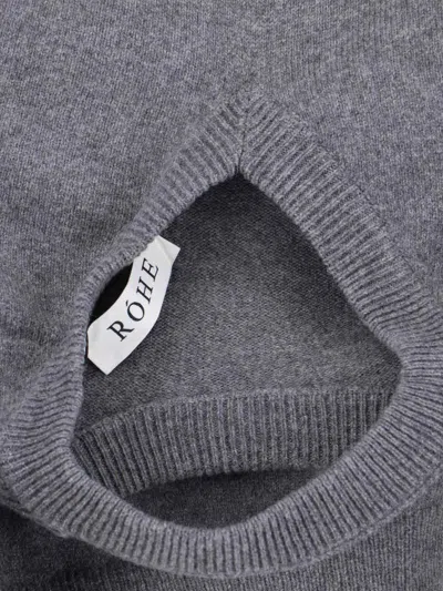 Rohe Róhe Asymmetrical Grey Wool And Cashmere Sweater In Gray