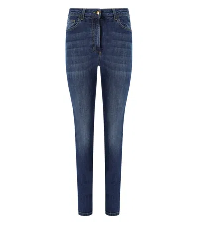 Elisabetta Franchi Blue Skinny Jeans In Blue