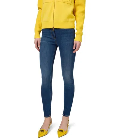 Elisabetta Franchi Blue Skinny Jeans In Blue
