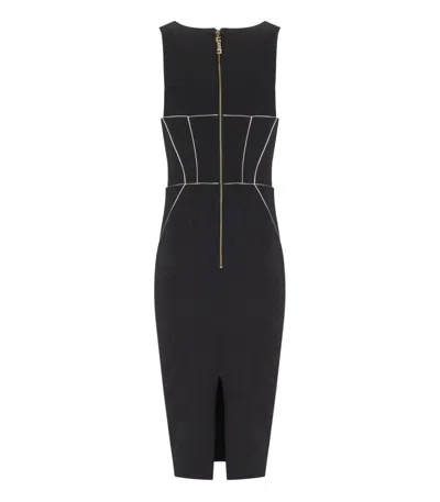 Elisabetta Franchi Contrasting-piping Midi Dress