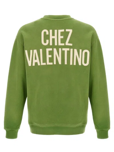 Valentino Garavani Pure Cotton Sweatshirt In Green
