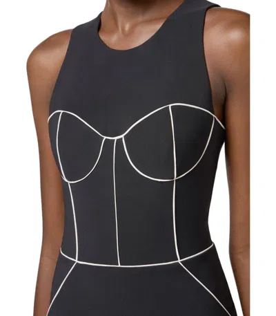 Elisabetta Franchi Contrasting-piping Midi Dress