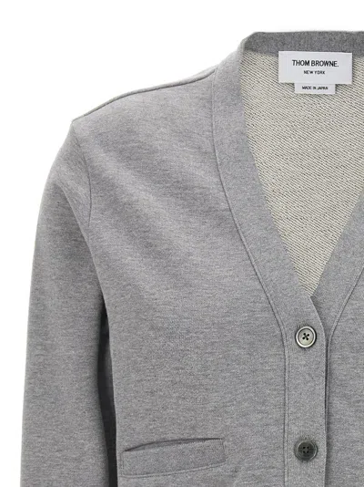 Thom Browne 4 Bar Cardigan Sweaters And Cardigans Gray In Gray