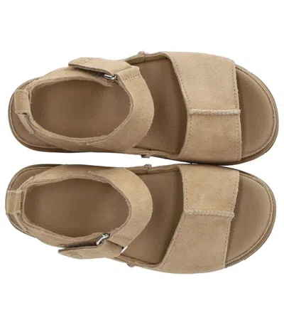 Ugg Womens Goldenstar Hi Suede Platform Sandals Beige Eur 40 / 7 Uk In Multi