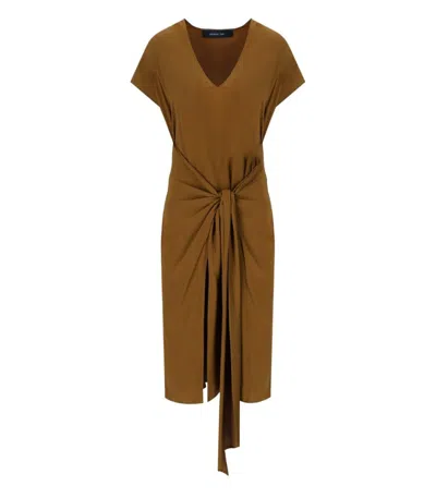 Federica Tosi Brown Dress With Knot
