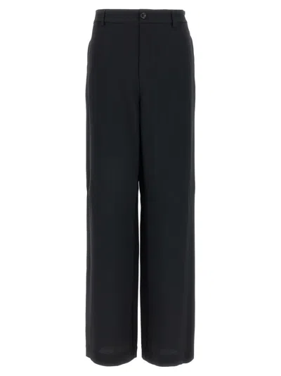 Moschino Acetate Trousers Elastic Waistband In Black