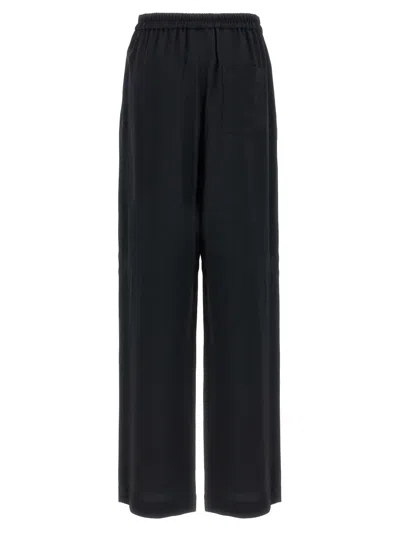 Moschino Acetate Trousers Elastic Waistband In Black