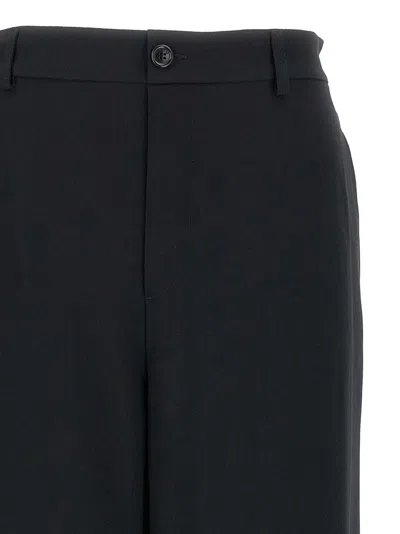 Moschino Acetate Trousers Elastic Waistband In Black