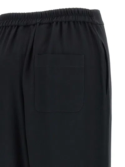 Moschino Acetate Trousers Elastic Waistband In Black