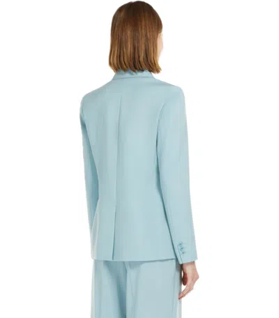 Max Mara Weekend Double-breasted Tailored Jacket With Classic Lapel In Blue