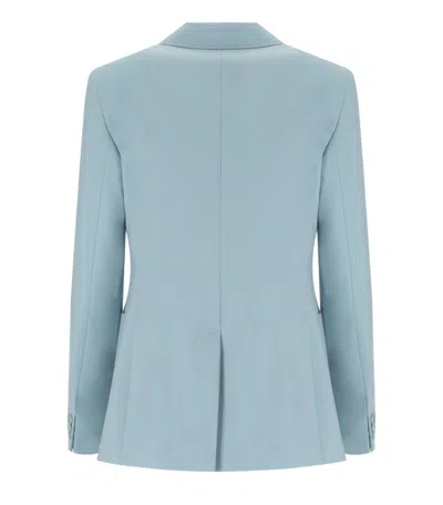 Max Mara Weekend Double-breasted Tailored Jacket With Classic Lapel In Blue