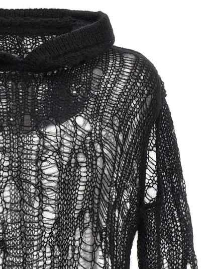 Rick Owens Spider Hoodie Sweaters And Cardigans Black In Black
