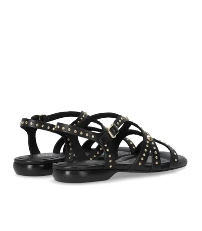 Ash Ruby Black Flat Sandal
