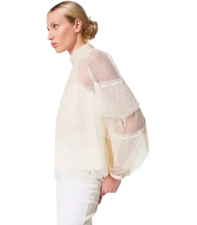 Twinset Twin-set White Pleated Blouse In White